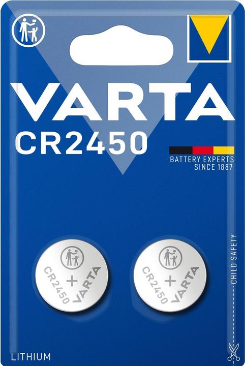 VARTA CR2450 Lithium Battery 3V, 2-Pack