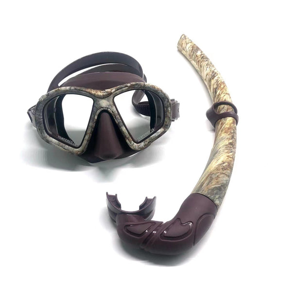 Camo Spear Fishing Mask with Snorkel