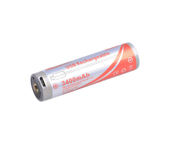 18650-USB Battery, 3400 mAh